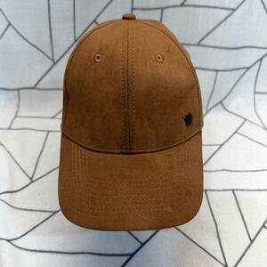 No Bad Ideas Baseball Cap OSFA Brown Faux Suede The Stalker Strapback Hat